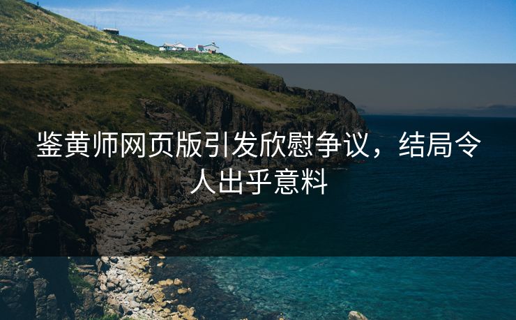 鉴黄师网页版引发欣慰争议，结局令人出乎意料