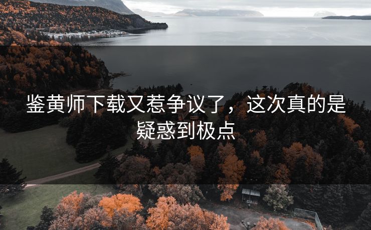 鉴黄师下载又惹争议了，这次真的是疑惑到极点