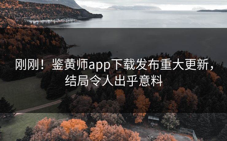 刚刚！鉴黄师app下载发布重大更新，结局令人出乎意料